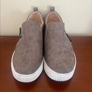 SOUL Naturalizer Taupe Perforated Slip-On Sneakers